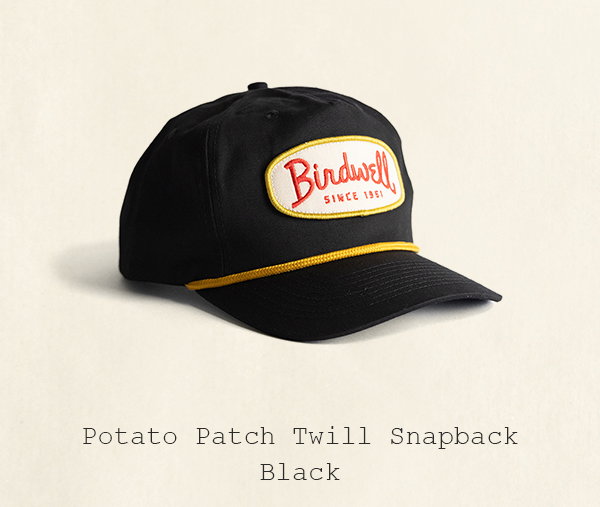 Potato Patch Twill Snapback - Black