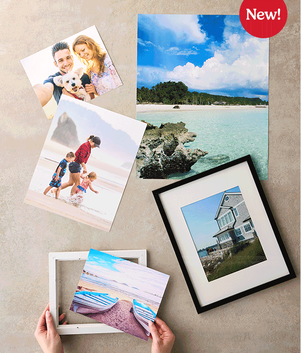 Same Day Printing Upload your photo, grab a ready-made frame and voila! Instant wall charm. Archival quality prints Print sizes 4' x 4' up to 16' x 20' New