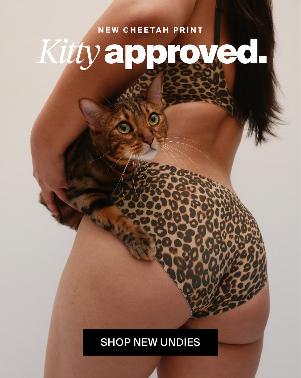 New Cheetah Print. Kitty approved. Shop NEW Undies.