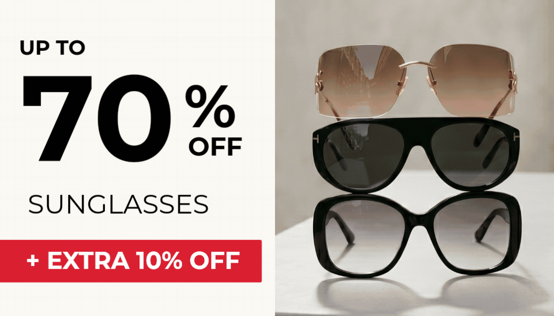 UP TO 70% OFF SUNGLASSES + EXTRA 10% OFF USE CODE: JUNE10