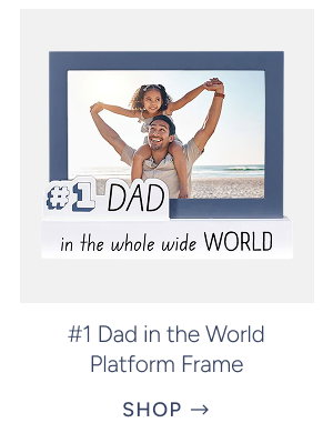 #1 Dad in the World Platform Frame (4x6)