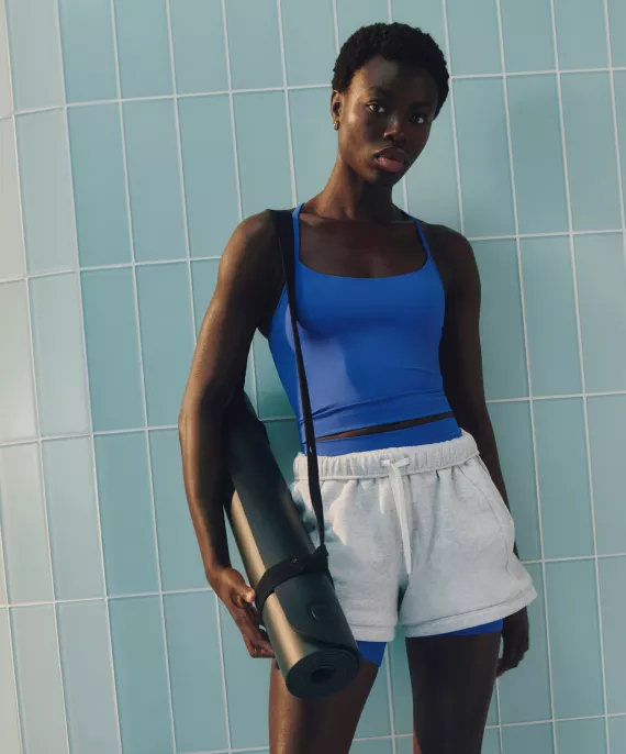 Flow Y Cropped Tank Top Light Support, B/C Cup