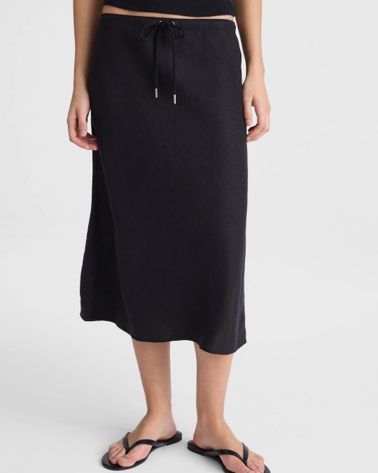 A linen skirt we’ll be wearing all season…