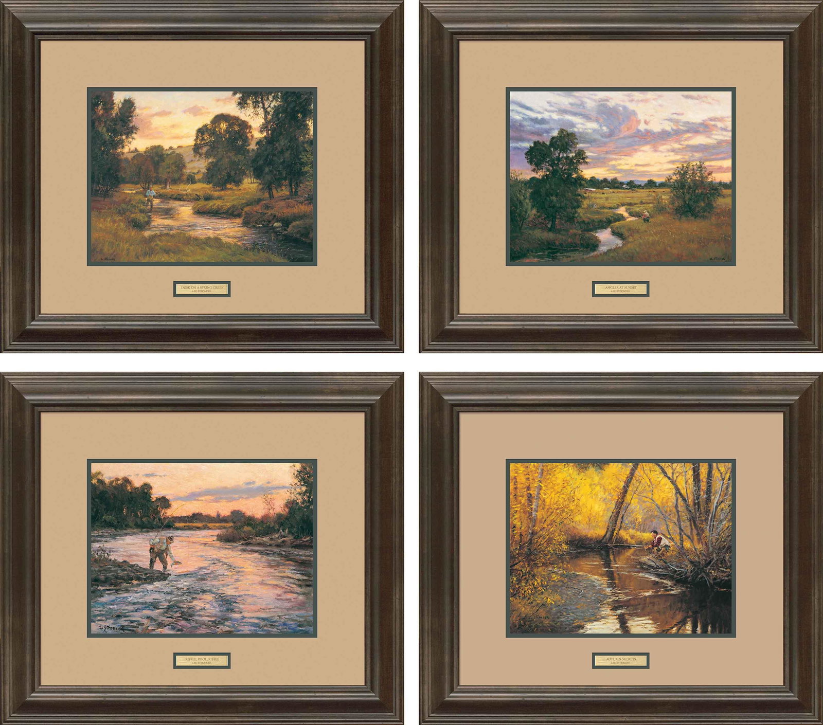 Image of Angler's Solitudes - 10" x 13" Framed Print