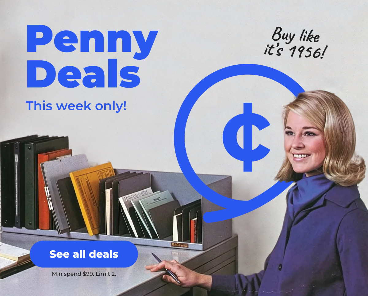 Buy like it's 1956! Penny Deals: This week only! (Min spend $99. Limit 2.) - See all deals