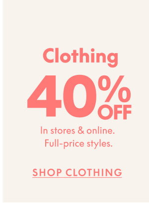 Clothing 40% Off