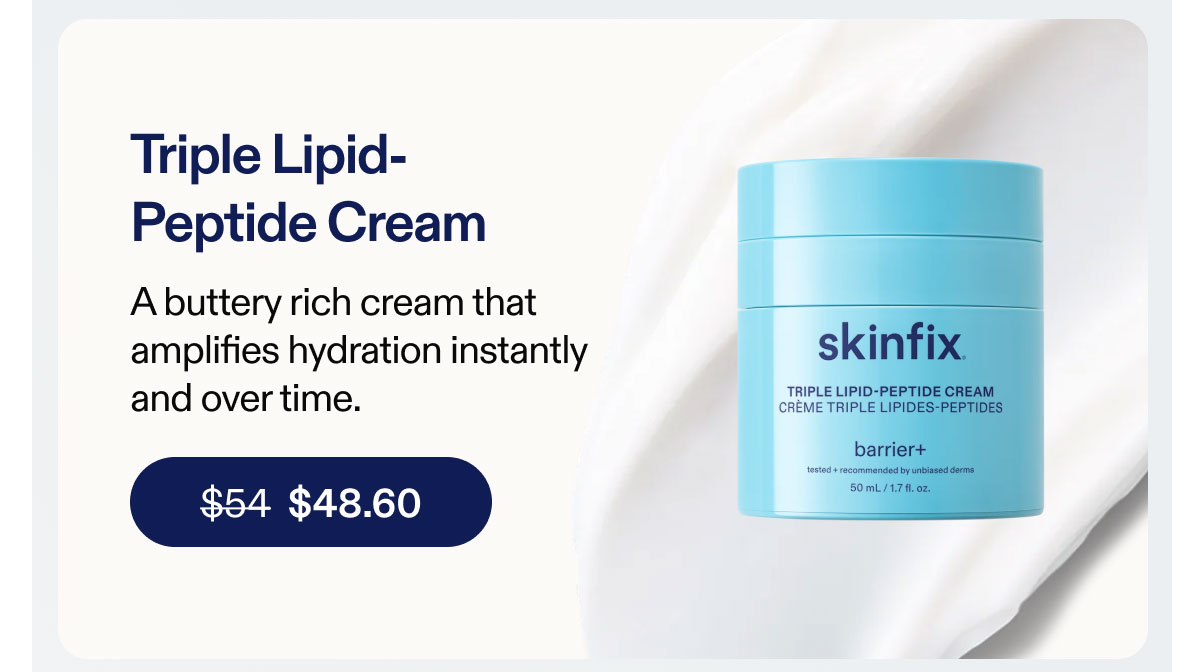 Triple Lipid-Peptide Cream