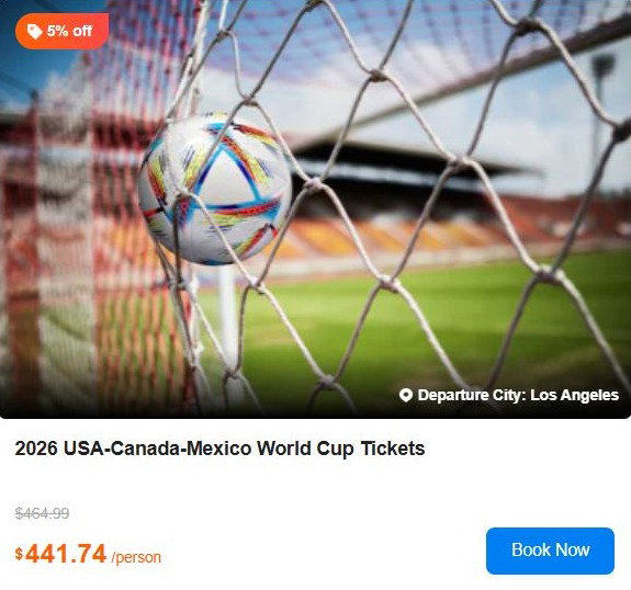 2026 USA-Canada-Mexico World Cup Tickets 5.0 Tour Code: 747639