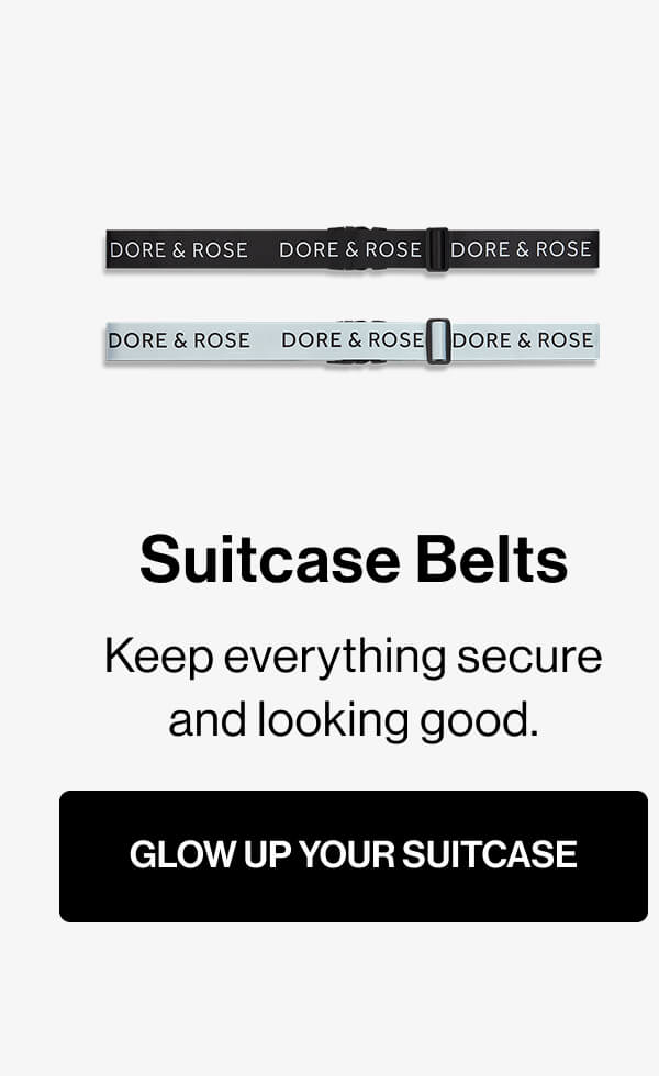 Suitcase Belts Keep everything secure and looking good. GLOW UP YOUR SUITCASE