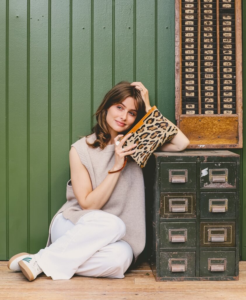 Diana Clutch in Leopard Print