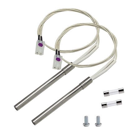 2 Pcs Hot Rod Igniter Kit Replacement for Pit Boss, Pellet Grill Igniter Rod Heating Element Compatible with Pitboss, for Traeger and Camp Chef Grill