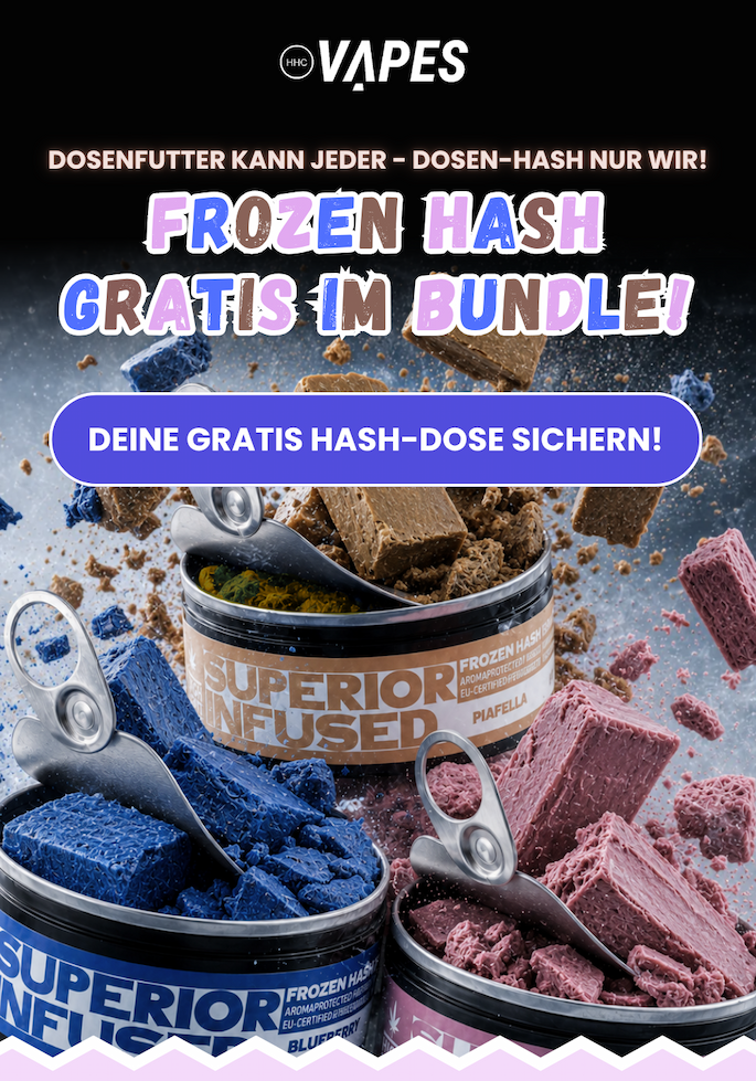 Bild mit 3 neuen MeshFlash Superior Hash Dosen, jetzt im Bundle mit einer Dose Gratis