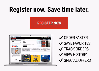 Register now. Save time later.