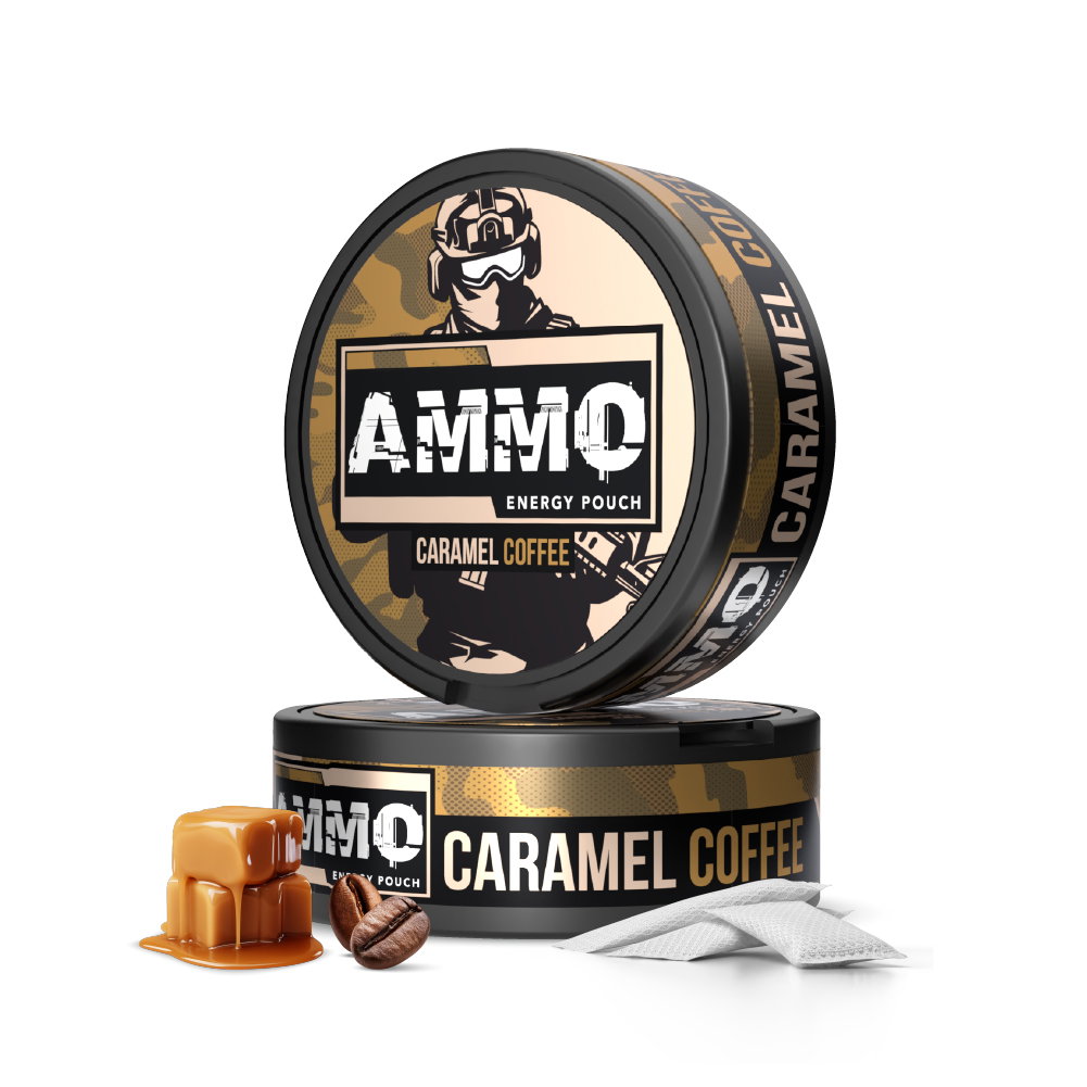 Image of AMMO Caffeine Pouch 100mg Caramel Coffee