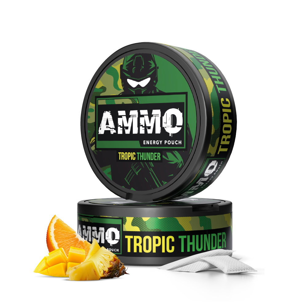 Image of AMMO Caffeine Pouch 100mg Tropic Thunder-1 Pack