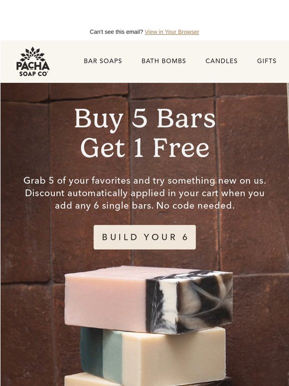 Buy 5 Bars Get 1 Free ✨