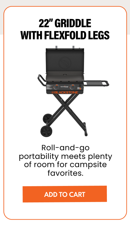 22” GRIDDLE WITH FLEXFOLD LEGS
