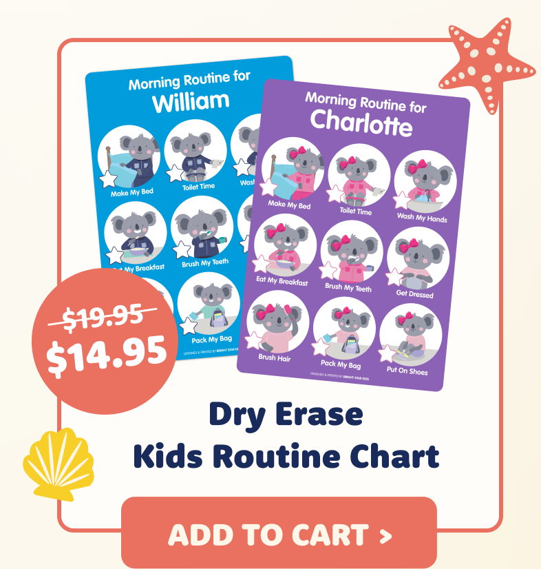 Dry Erase Kids Routine Chart >