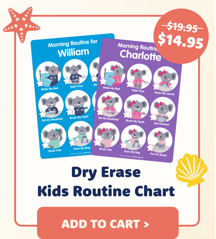 Dry Erase Kids Routine Chart >