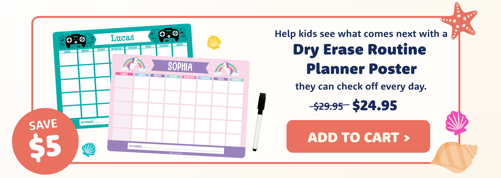 Dry Erase Routine Planner Poster >