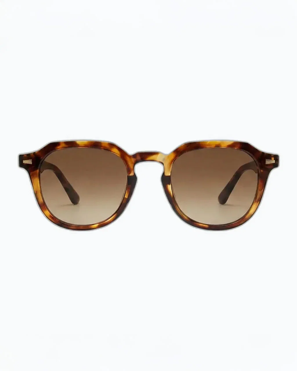 Image of Reverie Retro Geometric Sunglasses - Tortoise