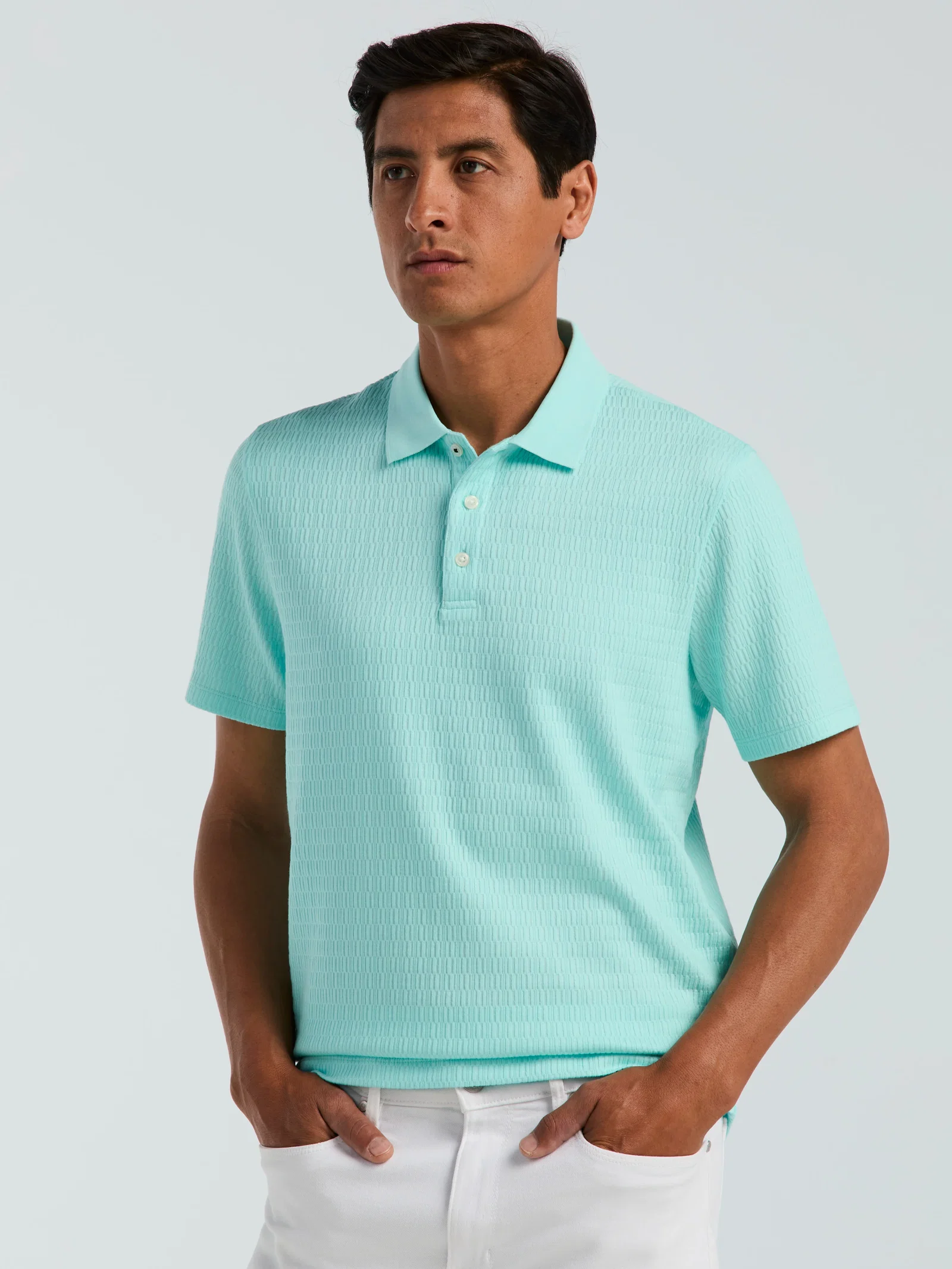Geometric Jacquard Polo Shirt Geometric Jacquard Polo Shirt