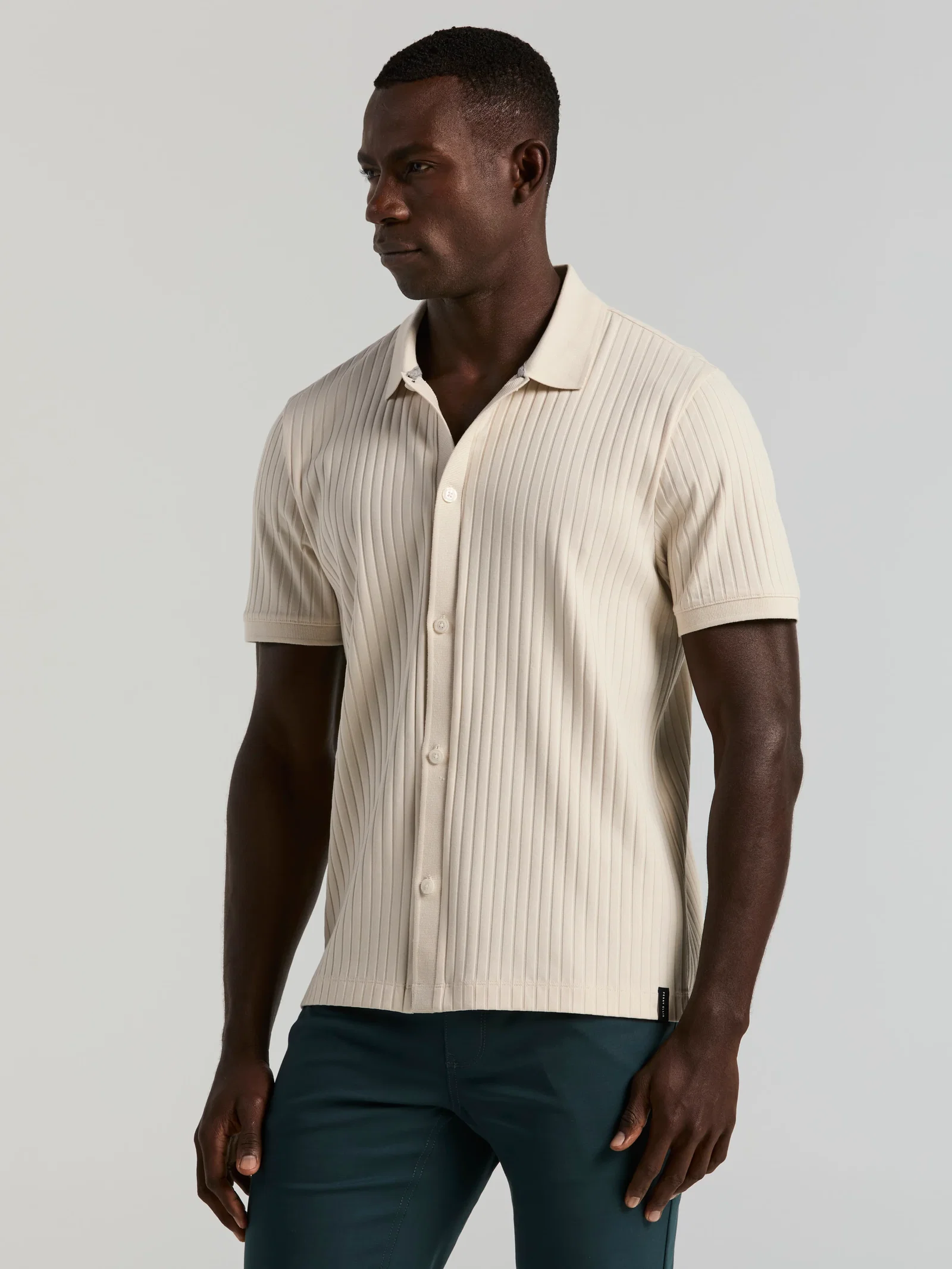 Ribbed Button-Up Shirt Ribbed Button-Up Shirt