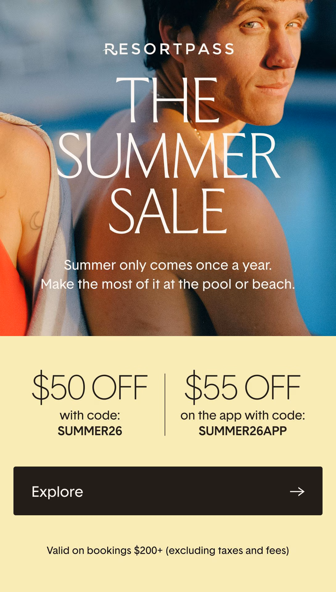 The Summer Sale | $50 off or $55 off on the app.