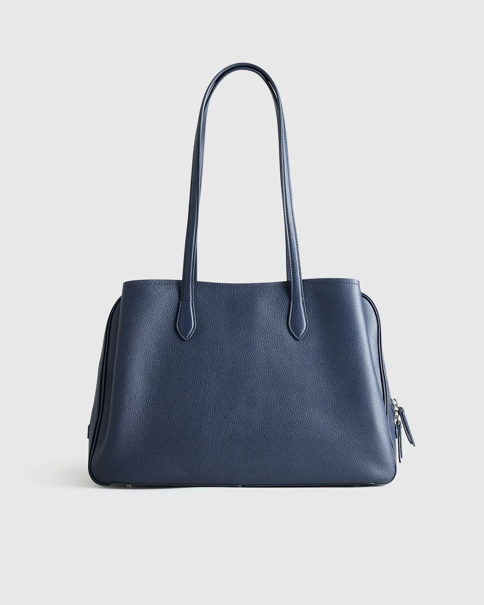 Italian Leather Triple Compartment Work Tote