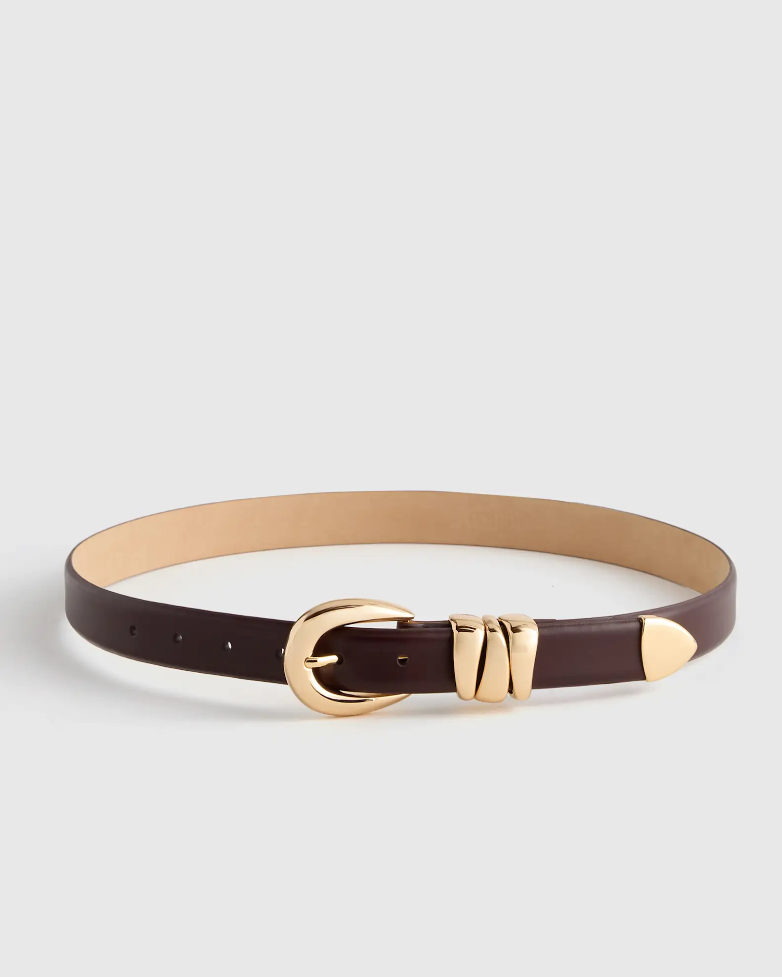 Elissa Triple Keeper European Leather Belt
