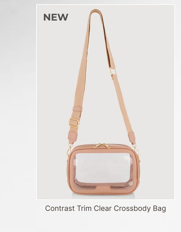 Shop Contrast Trim Clear Crossbody Bag