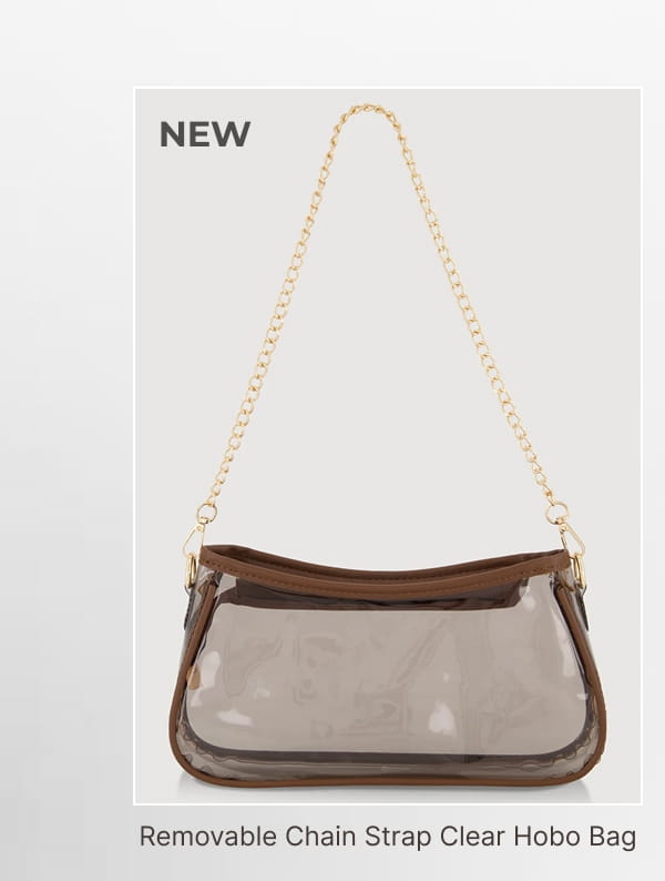 Shop Removable Chain Strap Clear Hobo Bag