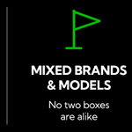 Mixed Brands and Models. No two boxes are alike.