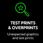 Test Prints and Overprints. Unexpected graphics and test prints.