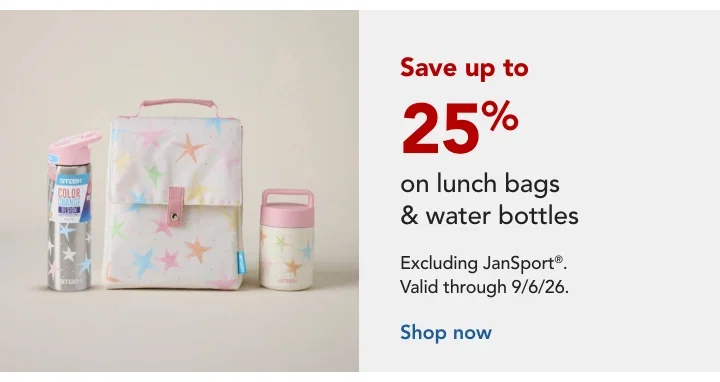 SAVE UP TO 25% ON LUNCH & HYDRATION