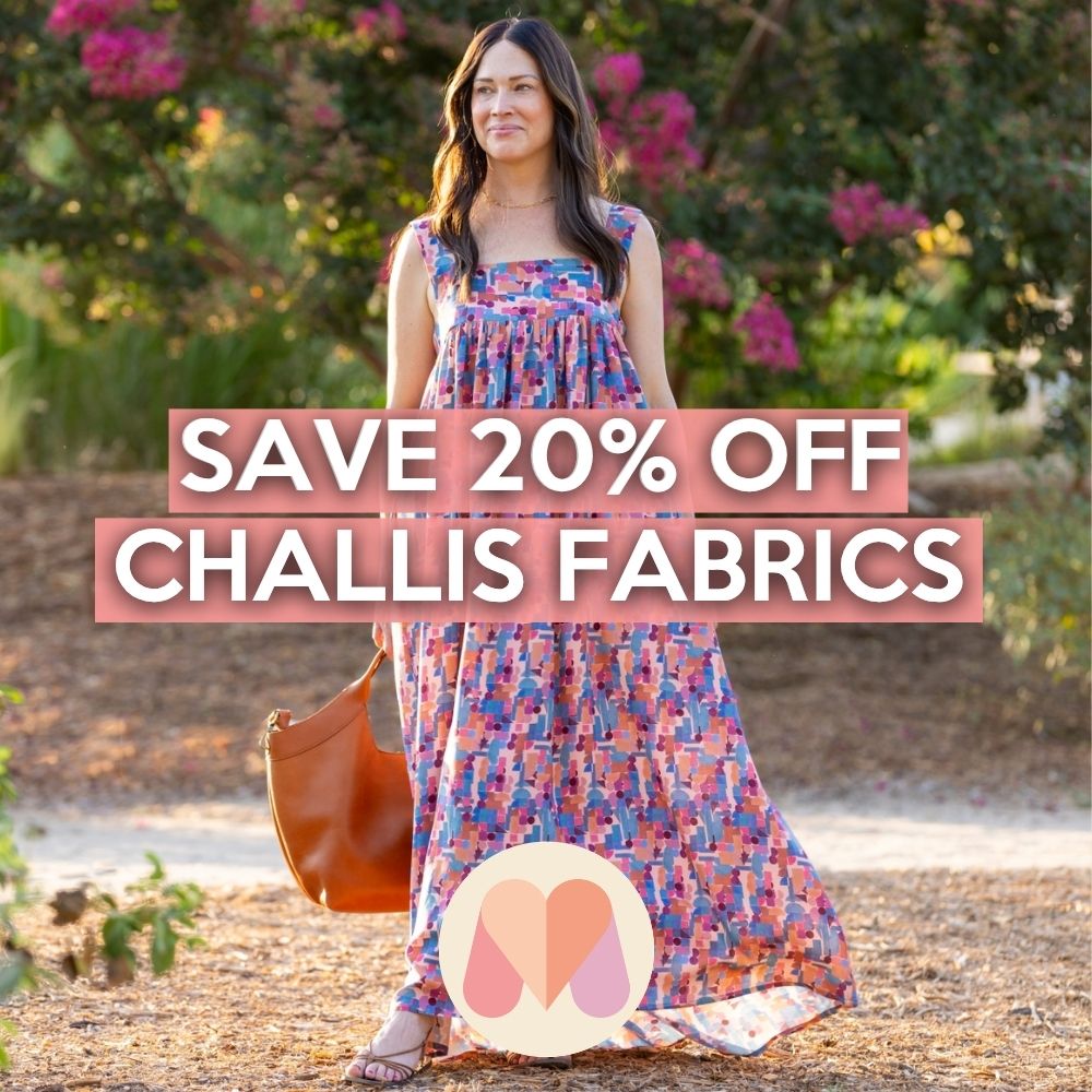 Save 20% off challis fabric