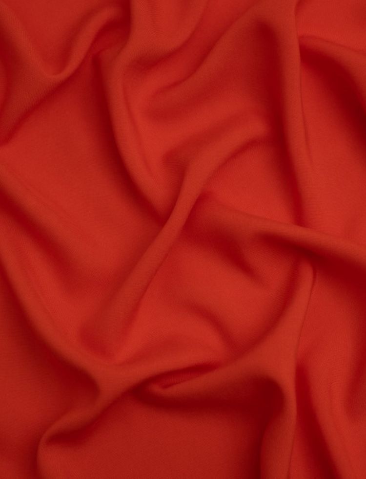 Minerva Core Range Viscose Challis Fabric Mandarin