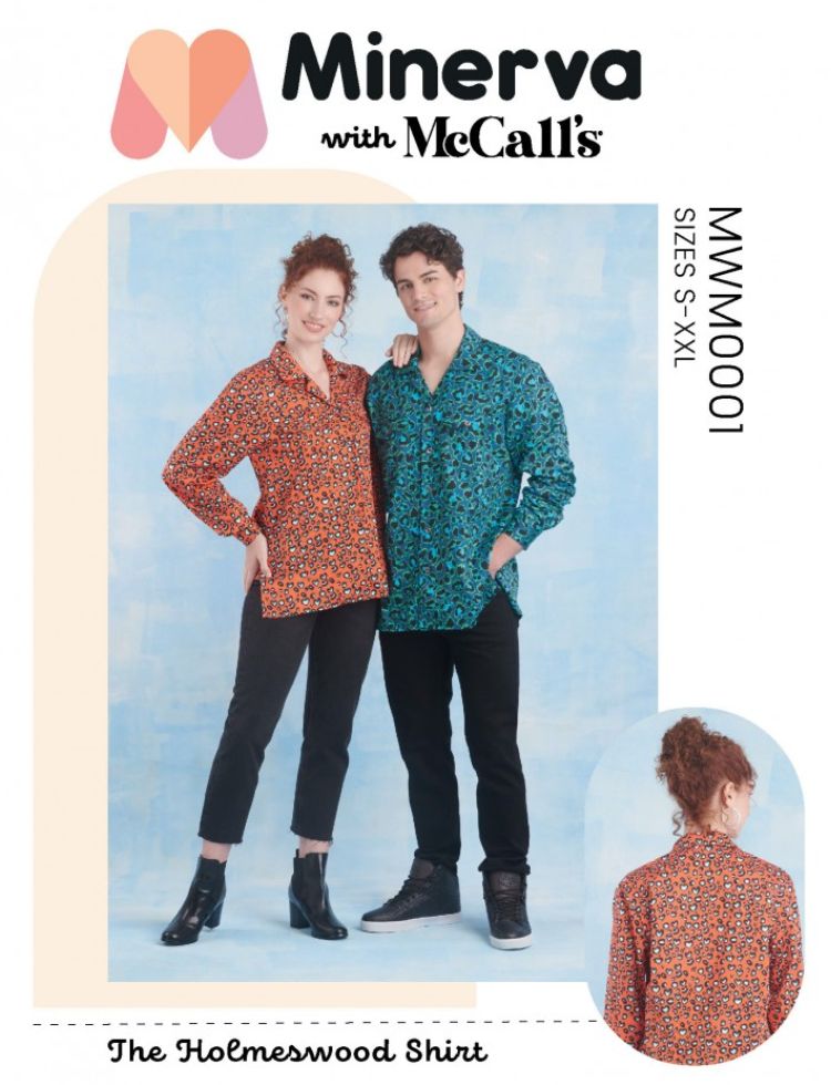 Minerva with McCalls Sewing Pattern Holmeswood Shirt