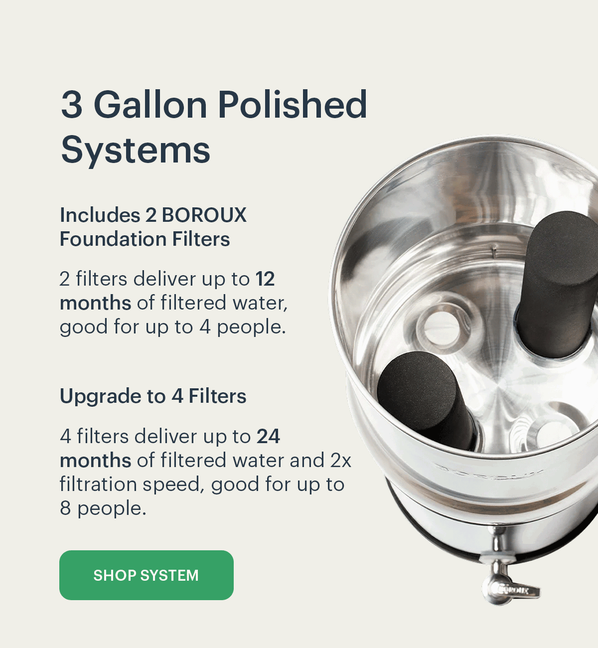 3 Gallon Polished Systems