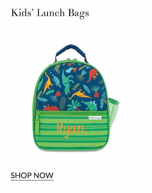 Kids' lunch bags personalized dinosaur lunch tote