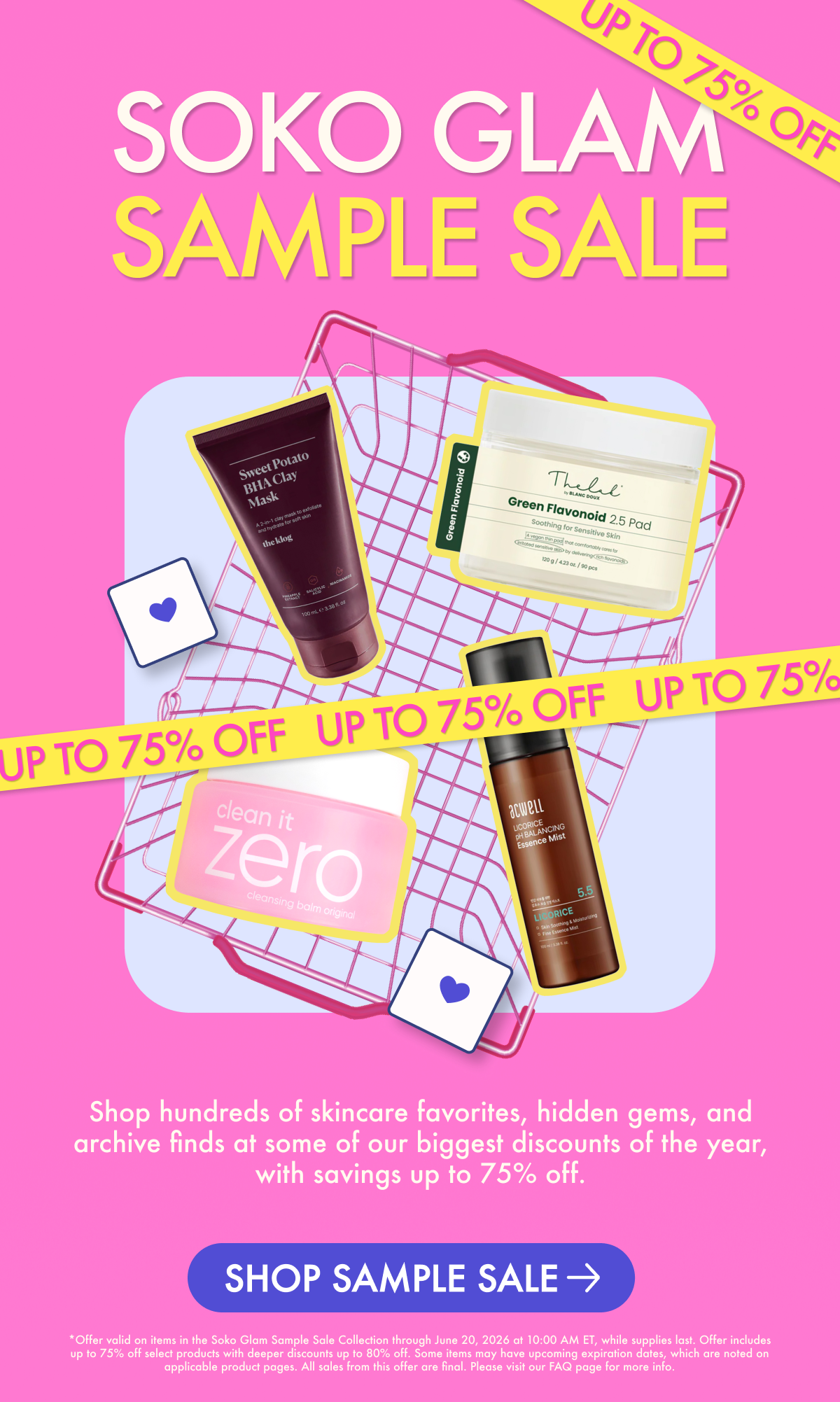 Soko Glam K-Beauty Sample Sale Shop up to 75% off