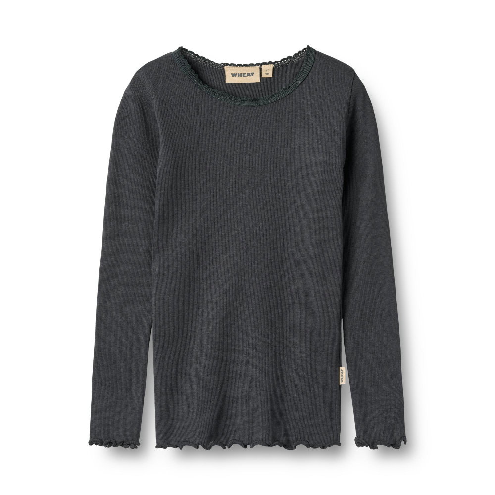 Image of Wheat, Rib T-Shirt L/S Reese, Night
