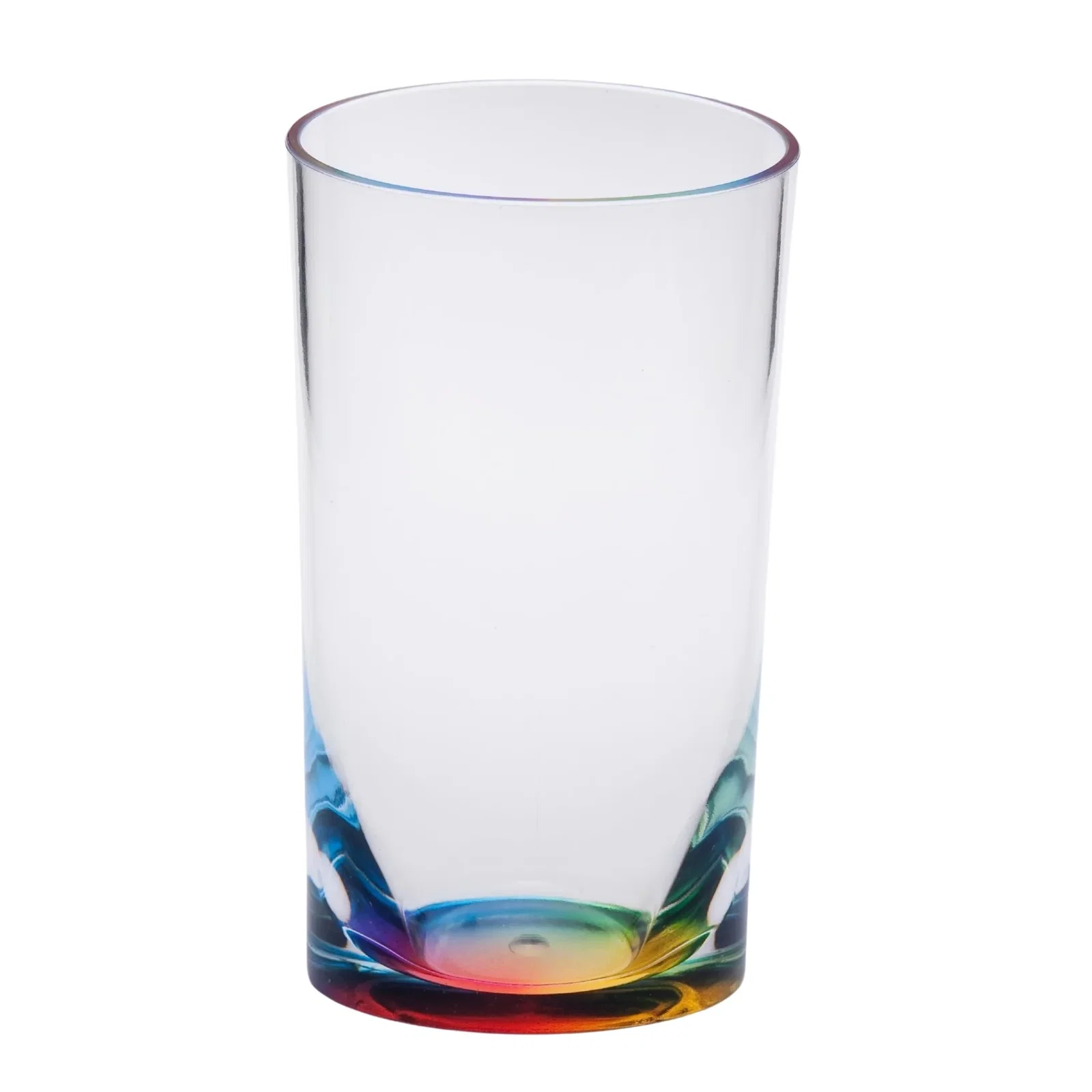 Image of Leading Ware Oval Halo Acrylic Glasses Drinking Set of 4, BPA Free, Clear Plastic, 15oz