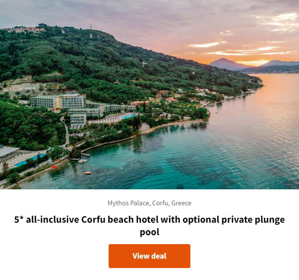 5* all-inclusive Corfu beach hotel with optional private plunge pool