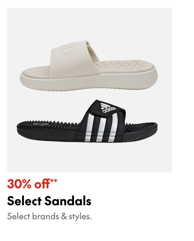 Select Sandals
30% off
Our ticket price. Select styles.