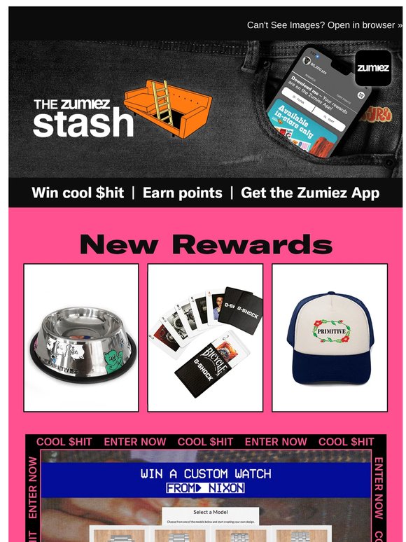 New Stash Rewards are Live on The Zumiez App 📱