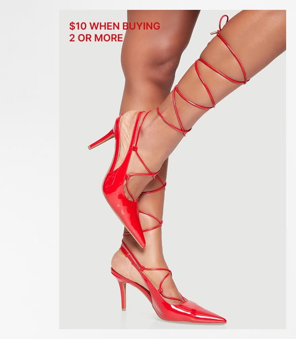 Shop Strappy Lace Up Pointed Toe Stiletto Heels