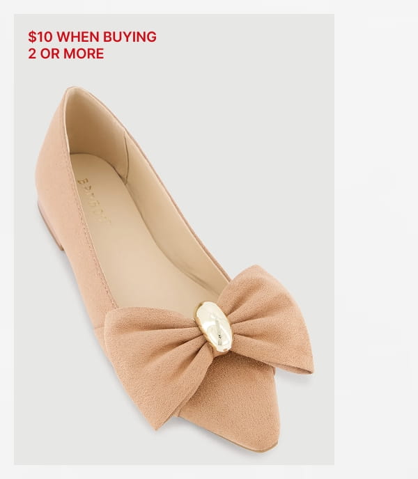 Shop Stylish Pointed Toe Bow Detail Flats