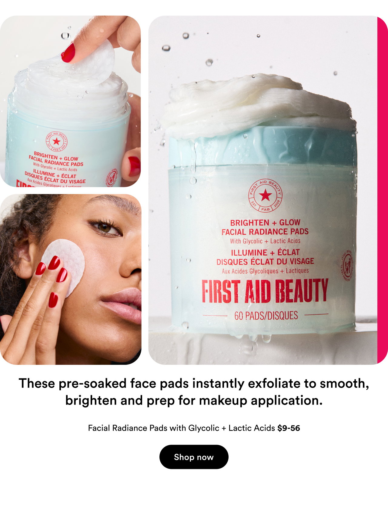 Facial Radiance Pads with Glycolic and Lactic Acids | Shop now