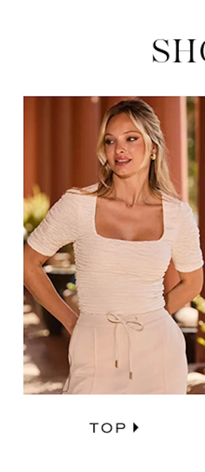 White Textured Square Neck Top